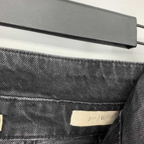 Anthropologie Pilcro Skirt Black Denim Button Front Paperbag Waist - Picture 11 of 14